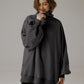 Oversize sweatshirt med rullekrave - Elegant komfort 