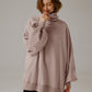 Oversize sweatshirt med rullekrave - Elegant komfort 