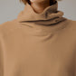 Oversize sweatshirt med rullekrave - Elegant komfort 